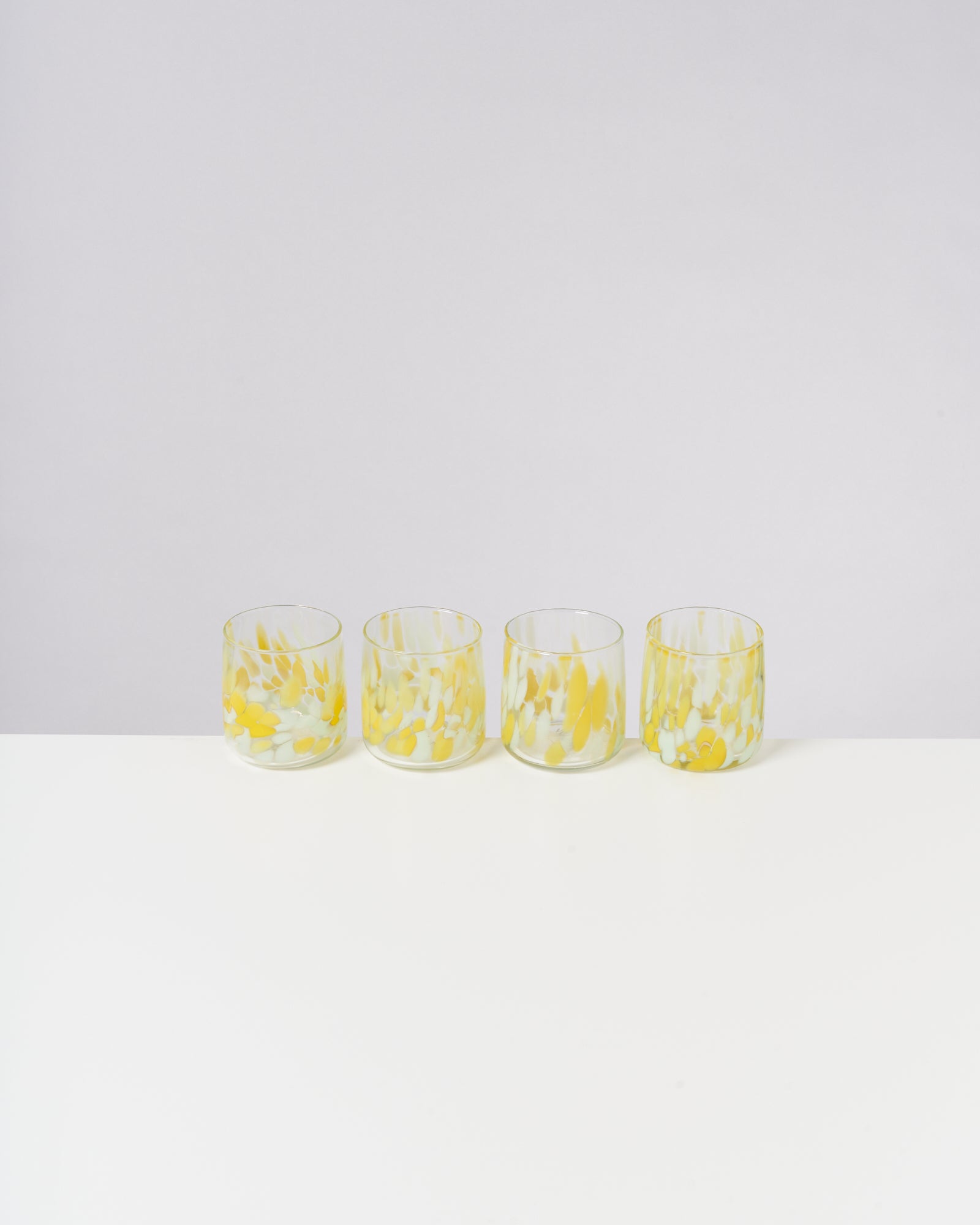 Alegria Glas klein gelb sand 4er-Set