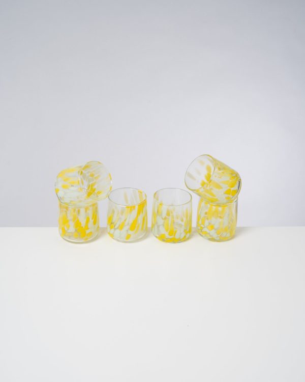 Alegria Glas klein gelb sand 6er-Set