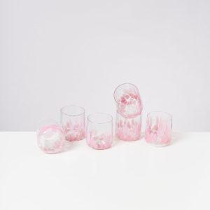 Alegria Glas klein rosa 6er-Set