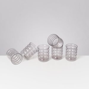 Joia Glas groß bubble grau 6er-Set
