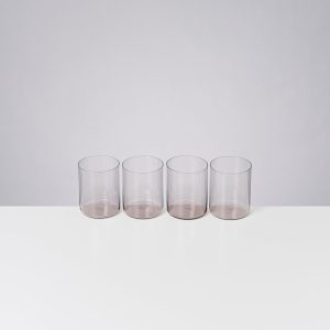 Joia Glas groß grau 4er-Set