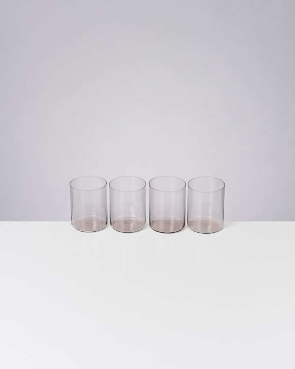 Joia Glas groß grau 4er-Set