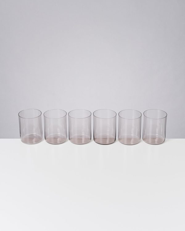 Joia Glas groß grau 6er-Set