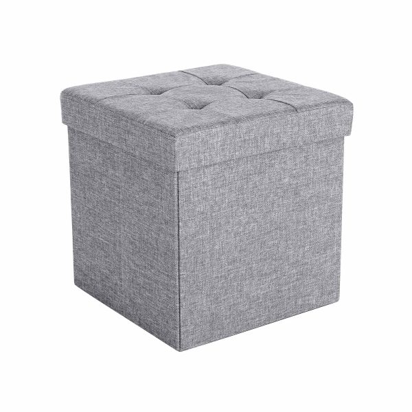 Sitzhocker mit Stauraum Dunkelgrau