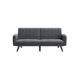Schlafsofa mit Bezug aus Samt Grau
