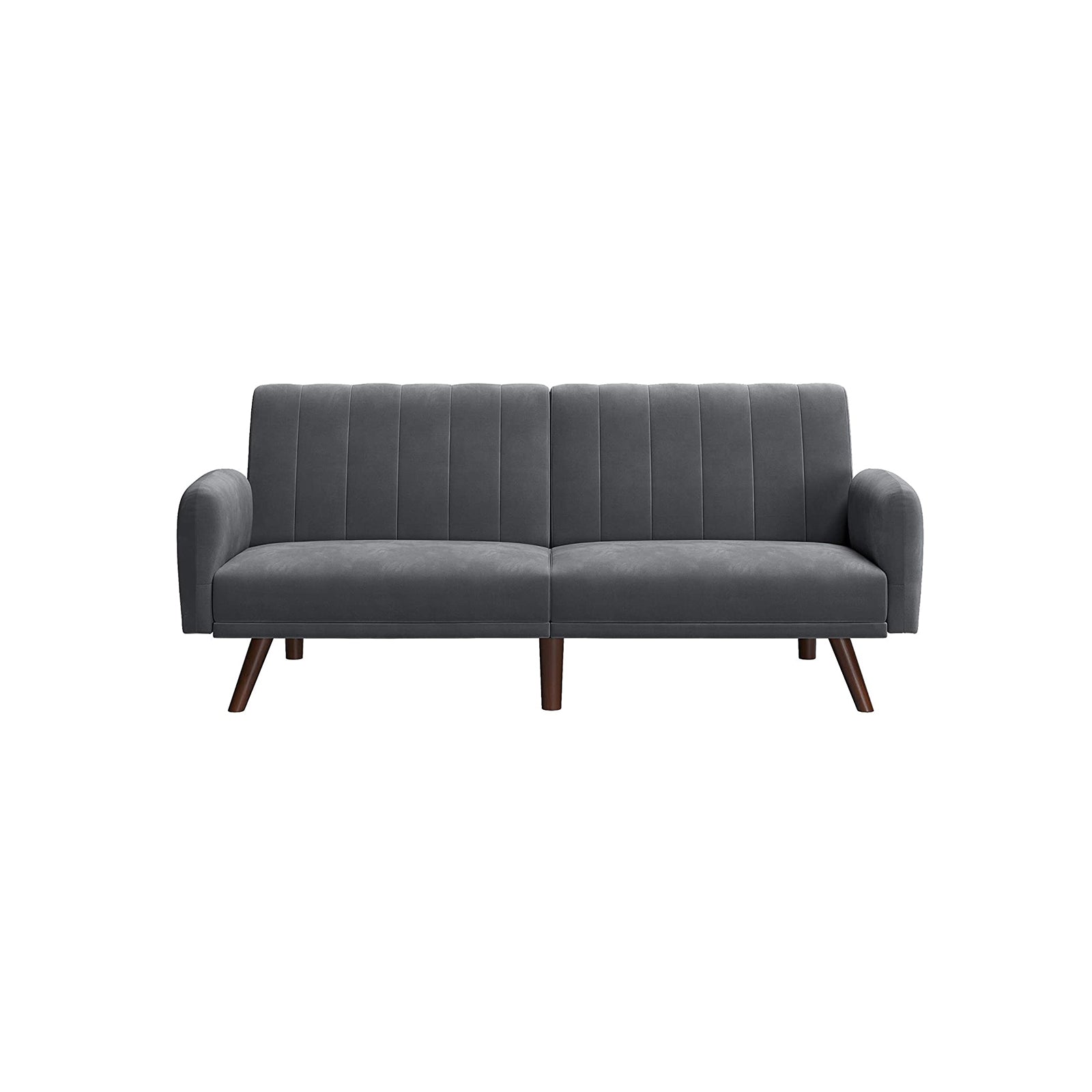 Schlafsofa mit Bezug aus Samt Grau
