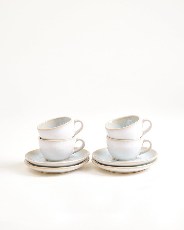 Areia Espressotasse & Espressountertasse classic azur 4er-Set