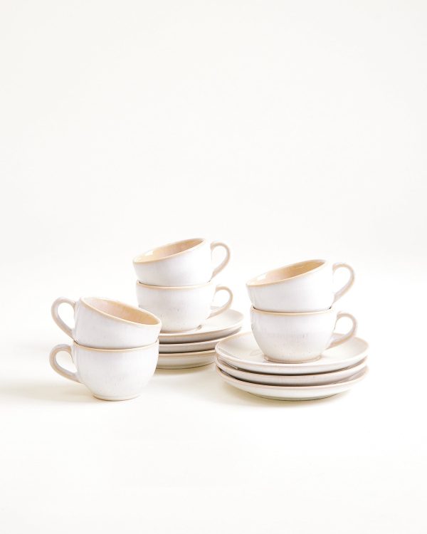 Areia Espressotasse & Espressountertasse classic sand 6er-Set