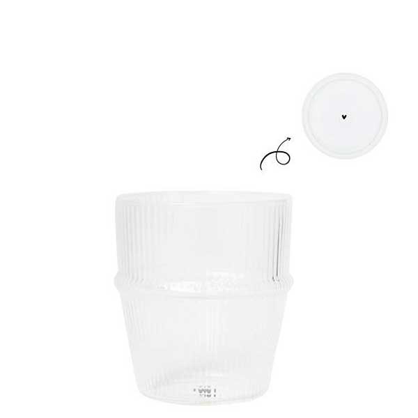 Bastion Collections - Becher Glas mit Rillen
