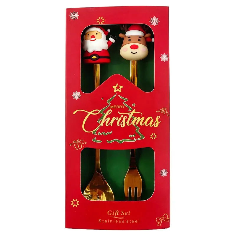 Clayre & Eef - Besteck XMAS Gold 2er Set