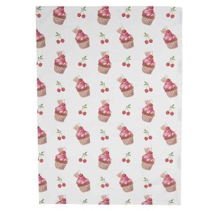 Clayre & Eef - Geschirrtuch Cupcake Cherry