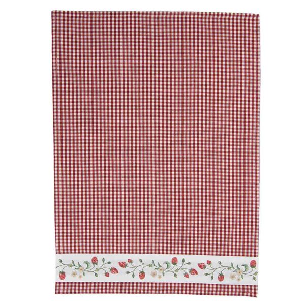 Clayre & Eef - Geschirrtuch Strawberry red check