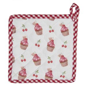 Clayre & Eef - Topflappen Cupcake Cherry
