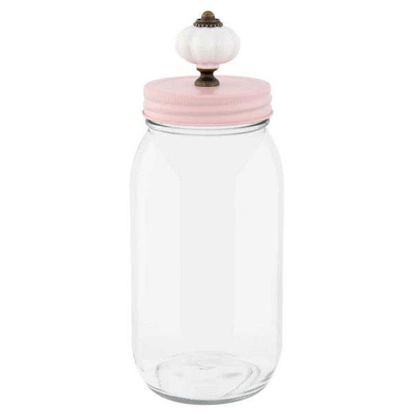 Clayre & Eef - Vorratsglas rosa