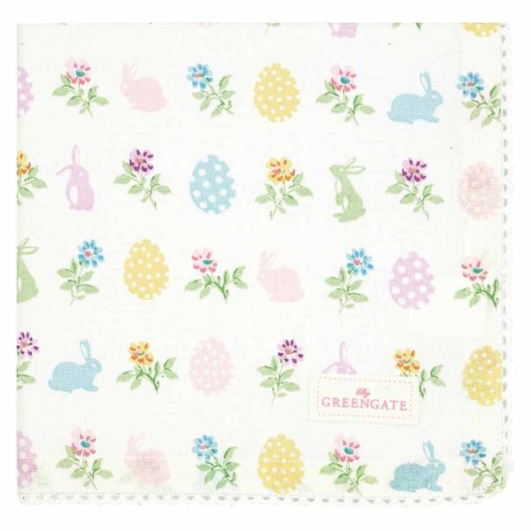 GreenGate - Cilja Stoffserviette mit Spitze easter white