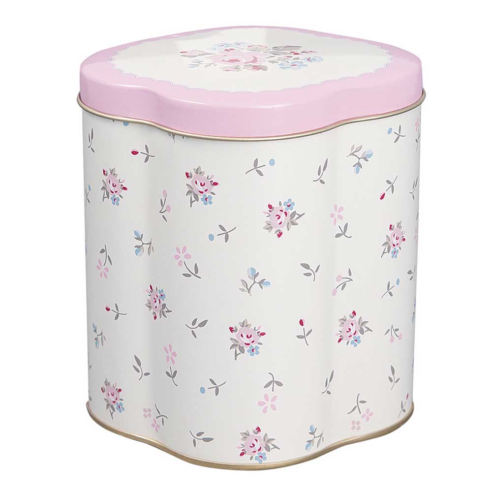 GreenGate - Junia runde Metallbox white small
