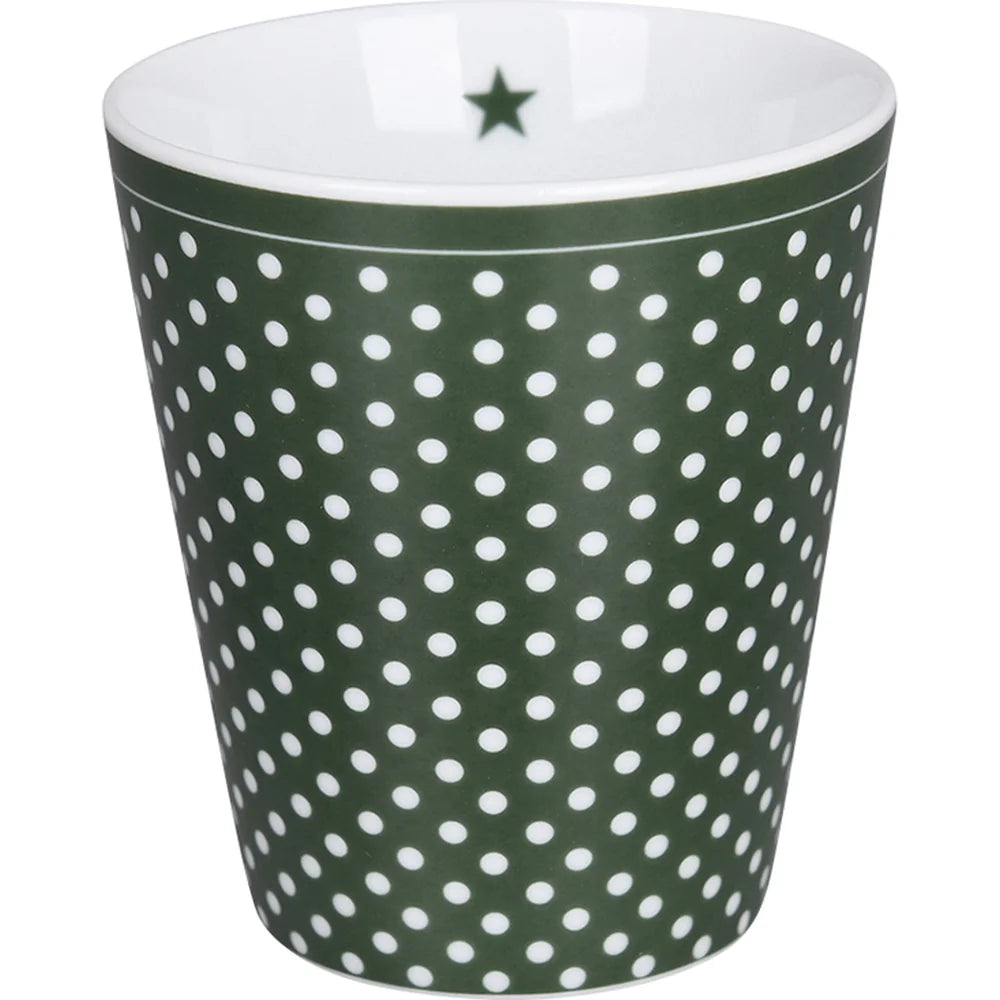 Krasilnikoff - Becher Micro Dots Olive Green