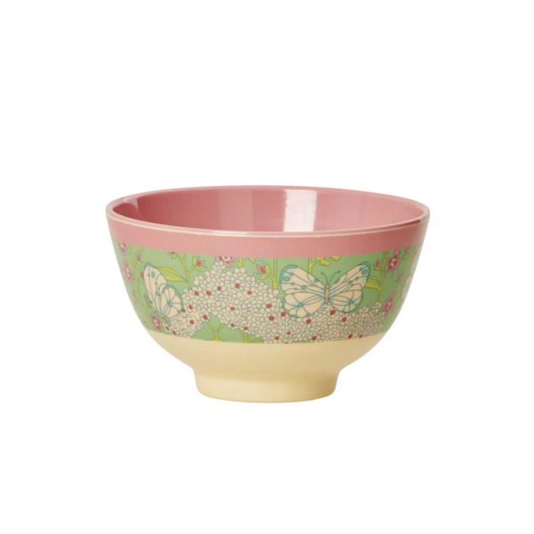 Rice - Melamin Schüssel Schmetterling und Blumen Small