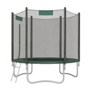 rundes Gartentrampolin mit Sicherheitsabdeckung