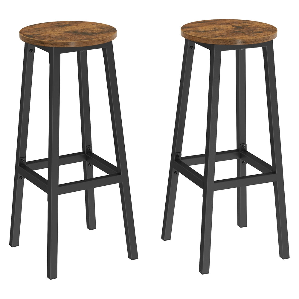 Barhocker 2er Set mit Fußstütze