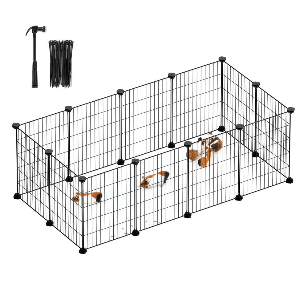 DIY-Kleintiergehege mit Metallgittern