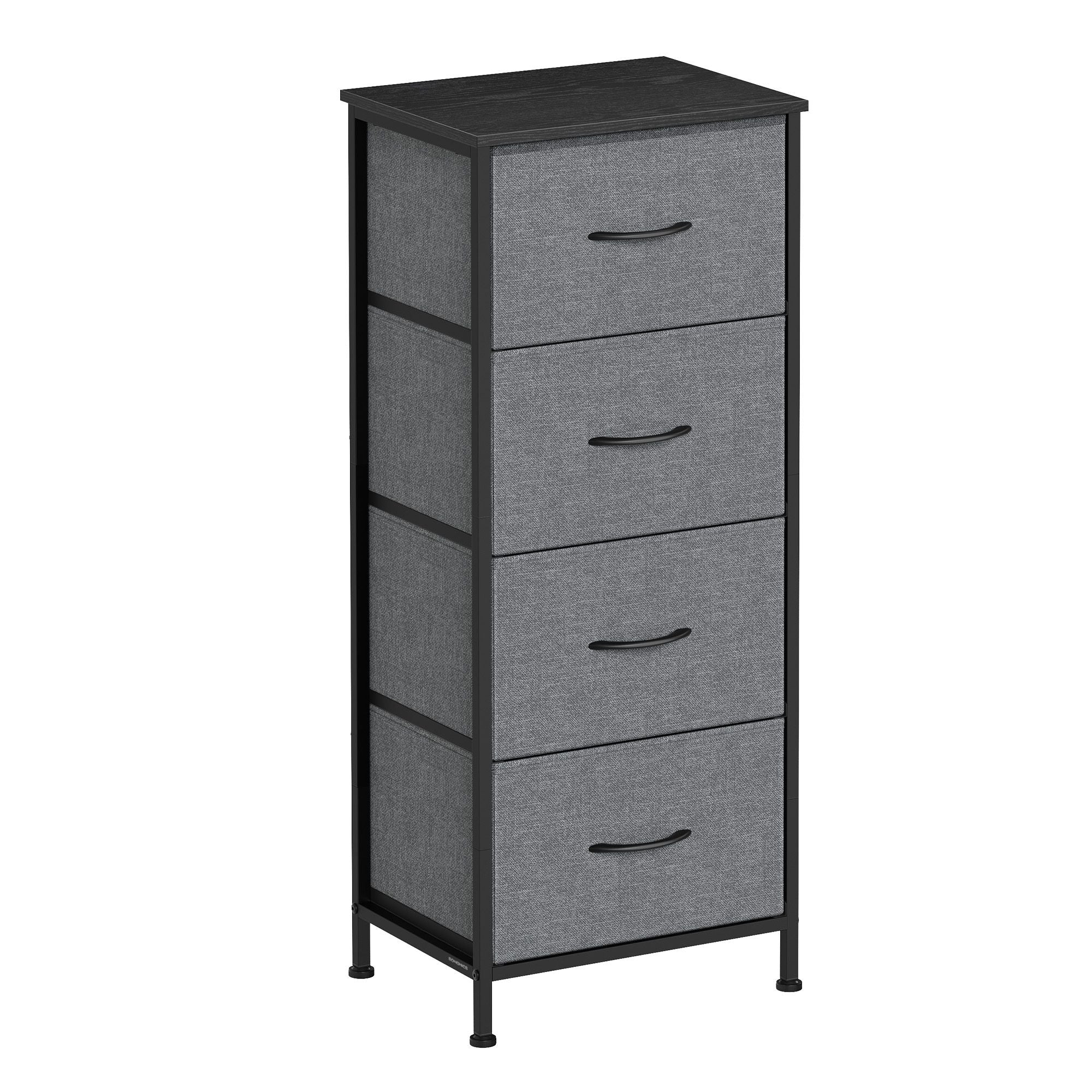 Kommode, Schrank, 4 Stoffschubladen