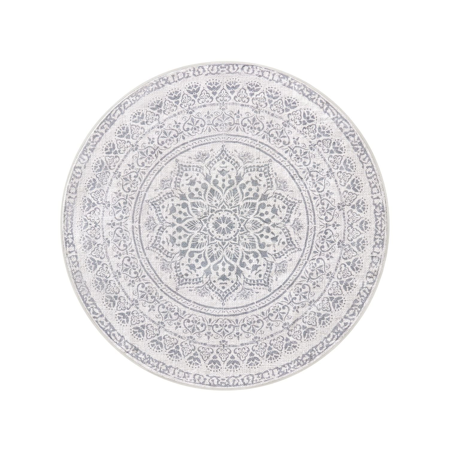 Teppich rund 120 cm d Boho-Stil