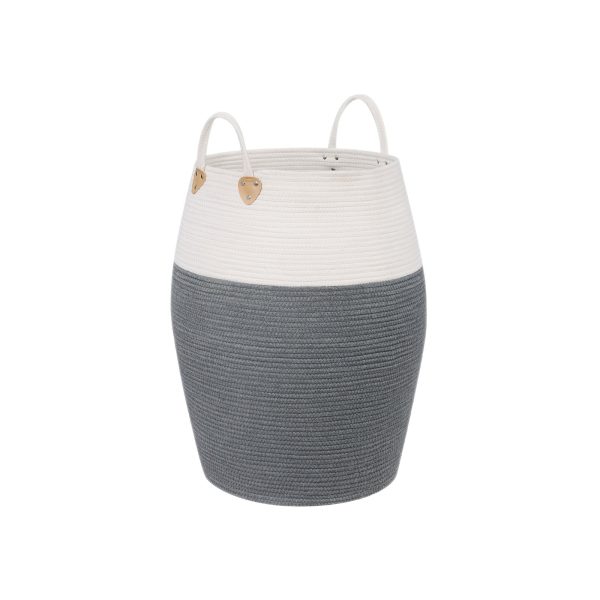 Baumwollseilkorb Grau-Beige