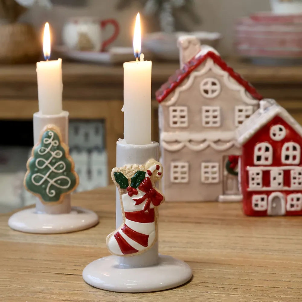 Chic Antique - Kerzenständer Weihnachtsstrumpf Dolomit
