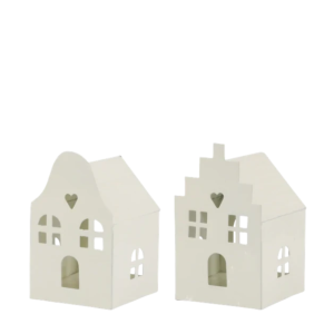 Chic Antique - Lichthäuser 2er-Set creme