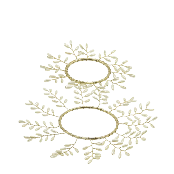 Chic Antique - Perlen-Kerzenkränze im 2er-Set