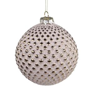 Chic Antique - Weihnachtskugel mit Goldmuster mega