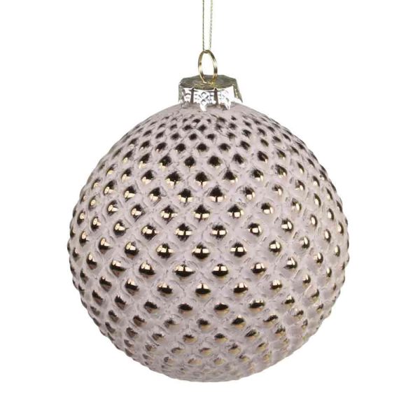 Chic Antique - Weihnachtskugel mit Goldmuster mega