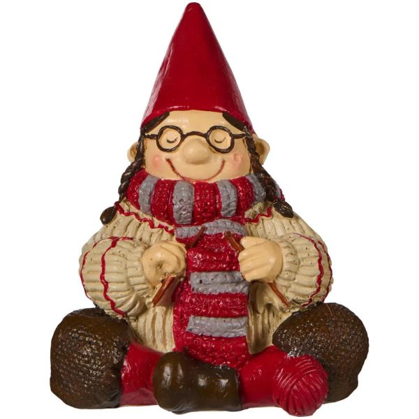 Ib Laursen - Wichtelfigur Ingeborg mit Strickzeug Ribenisserne