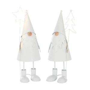 J-Line – Weihnachtsmann mit LED-Stern oder Baum Weiß