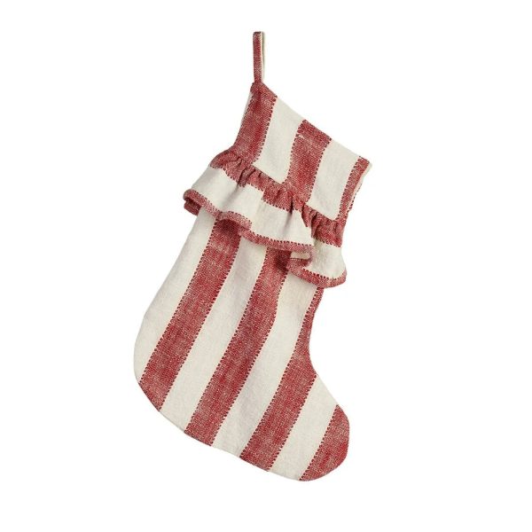 Strömshaga - Weihnachtsstrumpf Ida Streifen Rot/Weiß