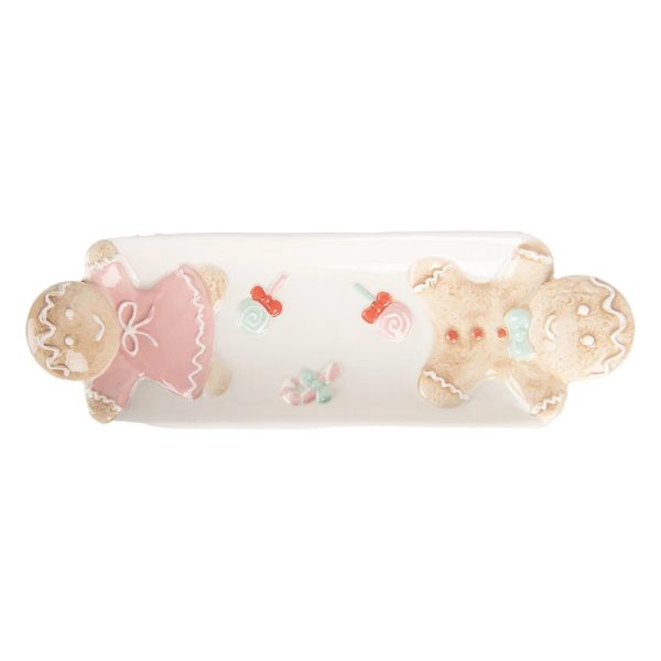 Clayre & Eef - Keramik-Servierschale mit Lebkuchenfiguren
