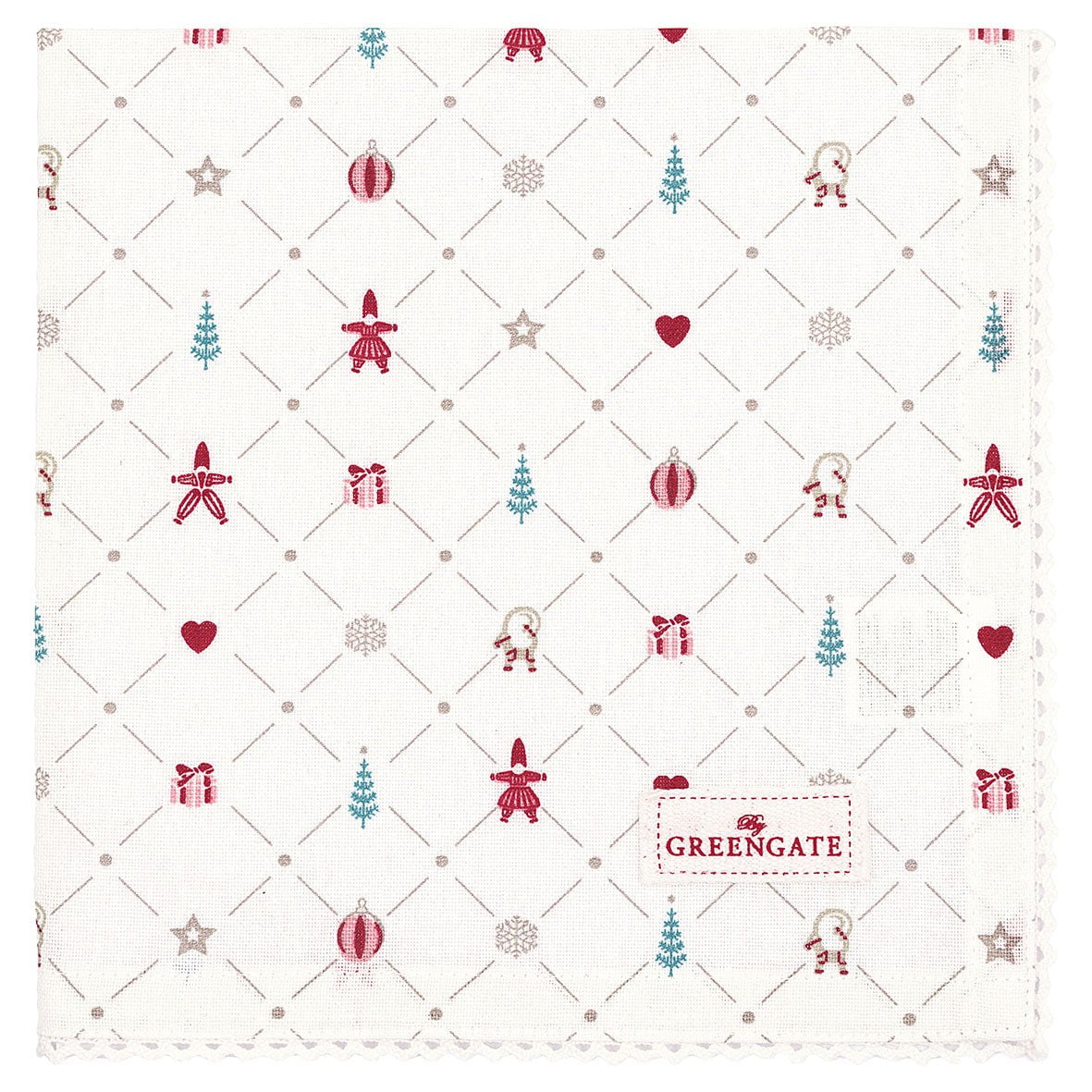 GreenGate - Clarina Stoffserviette mit Spitze White