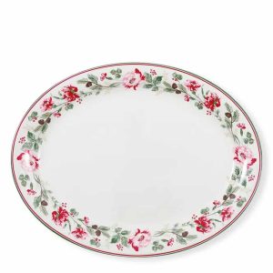 GreenGate - Leonora Servierplatte oval white