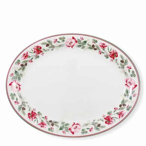 GreenGate - Leonora Servierplatte oval white